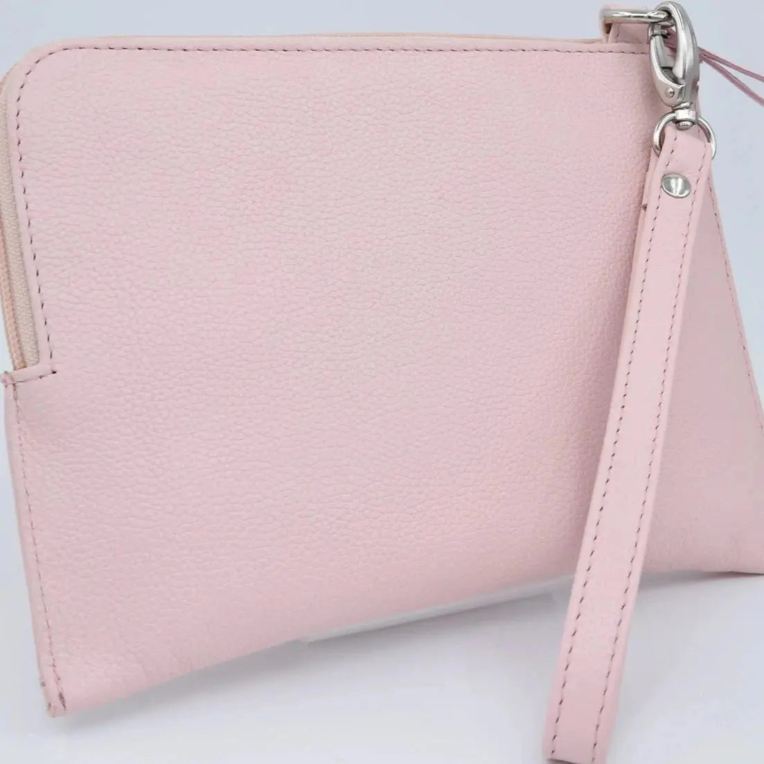 Soft Feel Bag with Hand Strap Pink Leather My Store