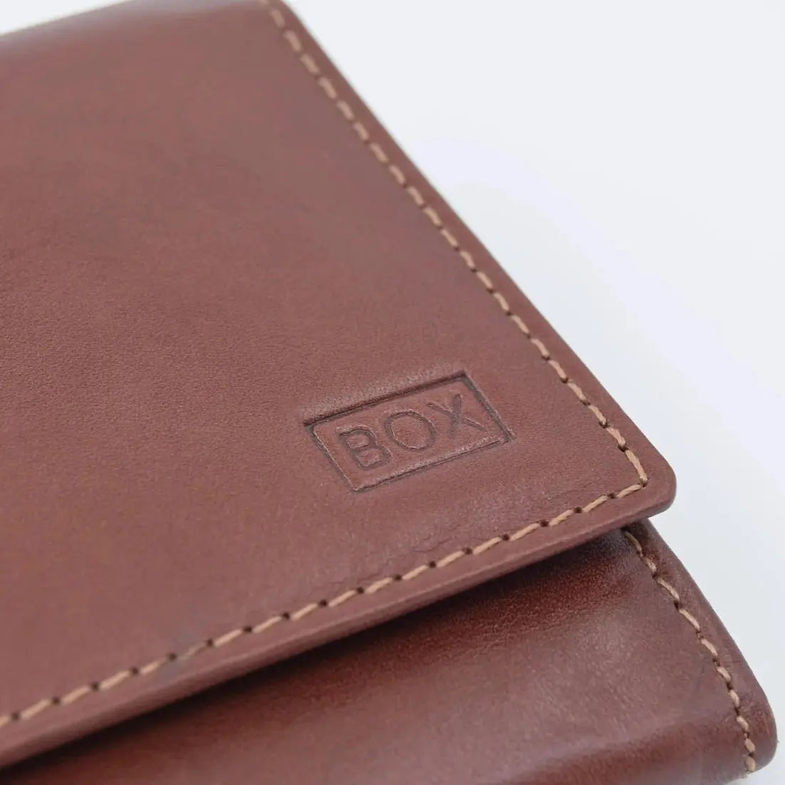 Three Quarter Close Purse Tan Leather My Store