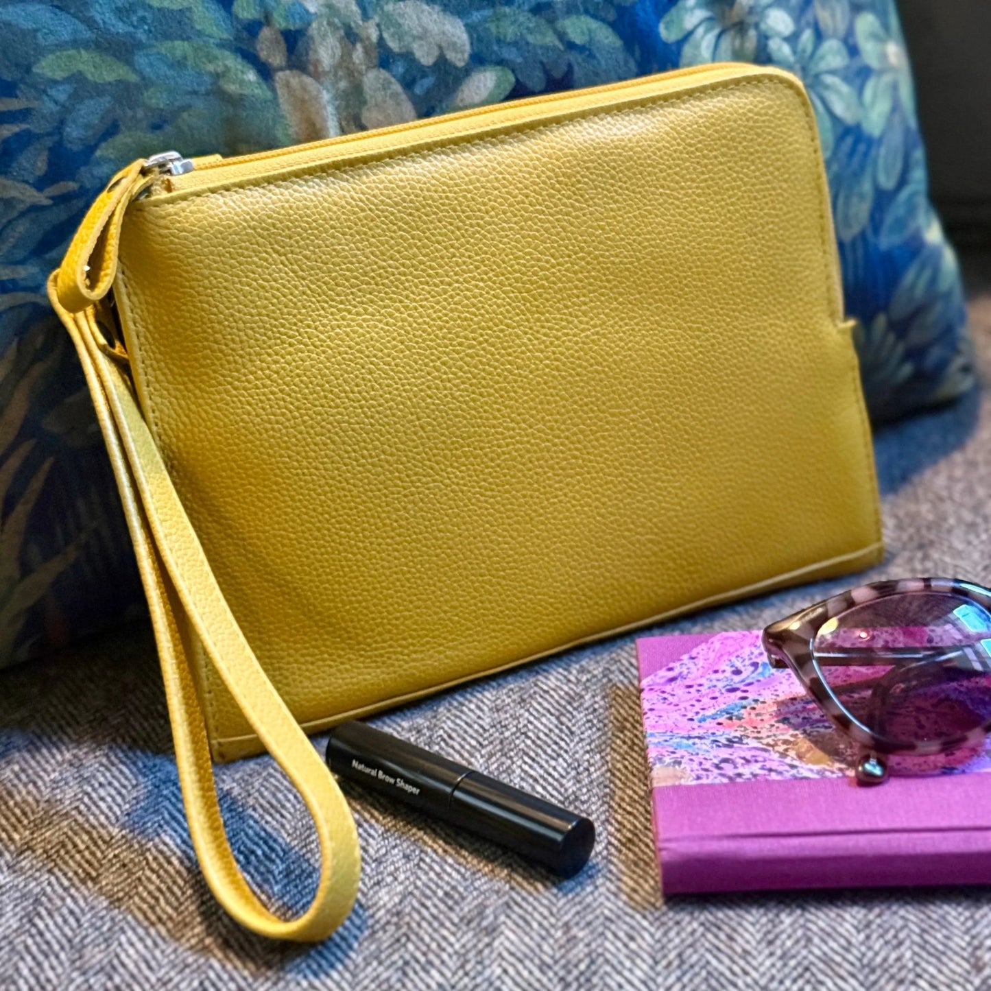 Soft Feel Bag with Hand Strap Pink Leather My Store
