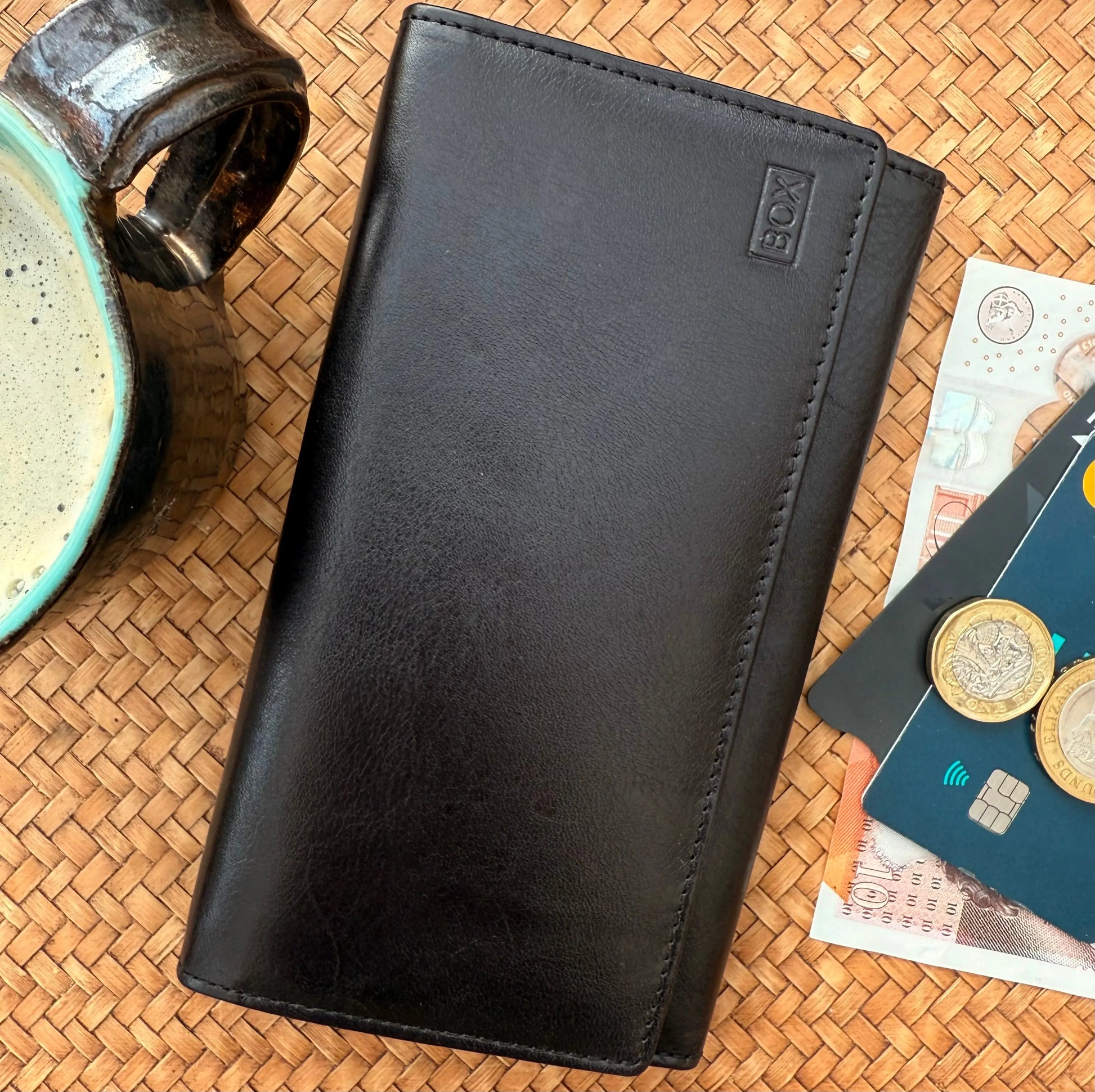 Three Quarter Close Purse Tan Leather My Store