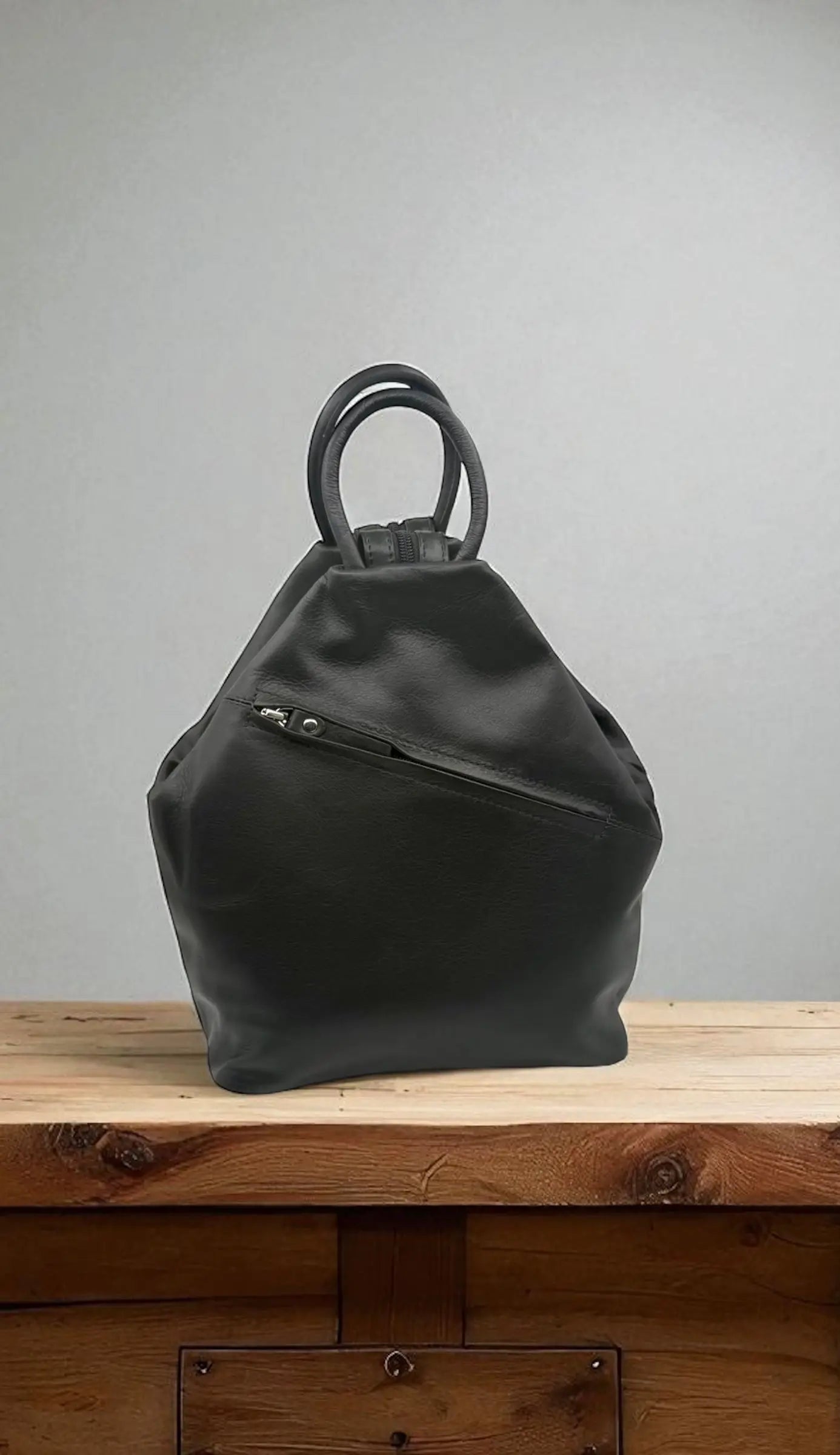 Leather Backpack Bag Black Leather Box Leather