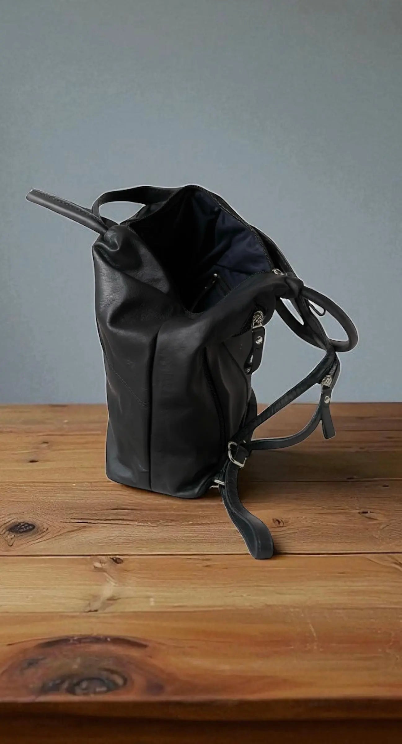 Leather Backpack Bag Black Leather Box Leather