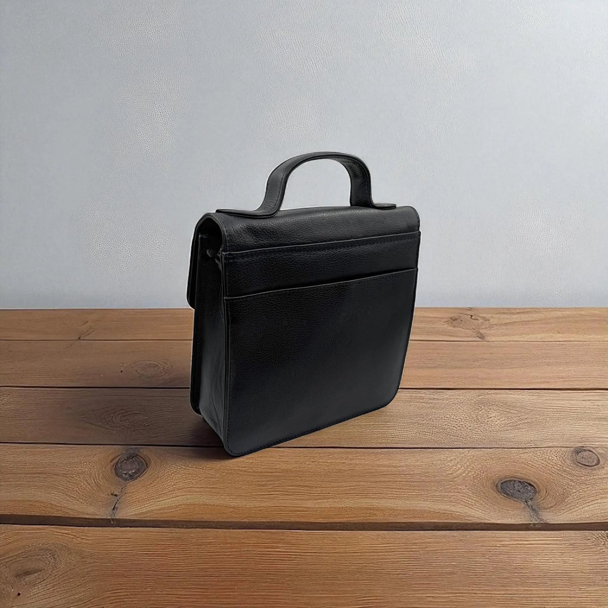 Leather Shoulder Bag Black Box Leather