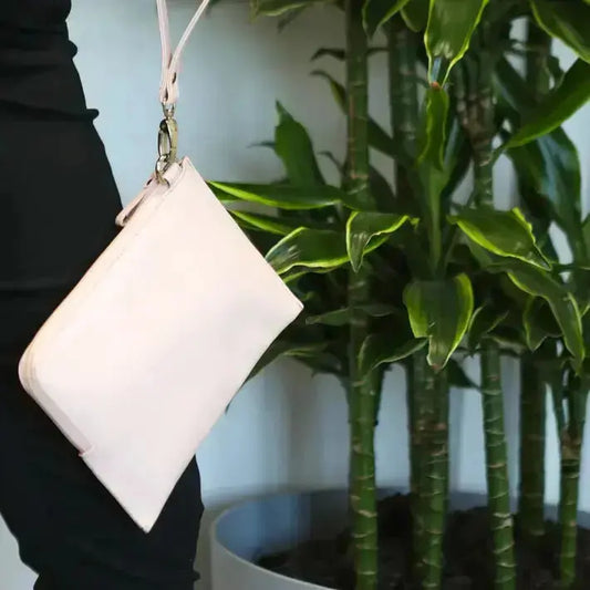 Soft Feel Bag with Hand Strap Mustard Leather My Store