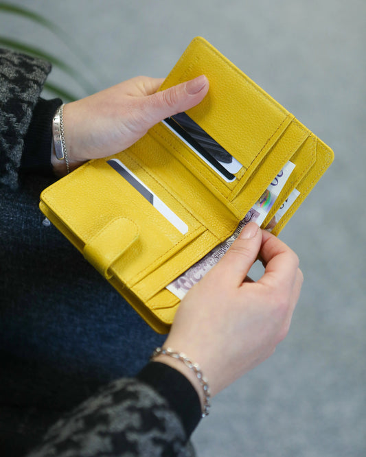 Colour Pop: Pink, Purple & Mustard Leather Purses That Brighten Every Outfit