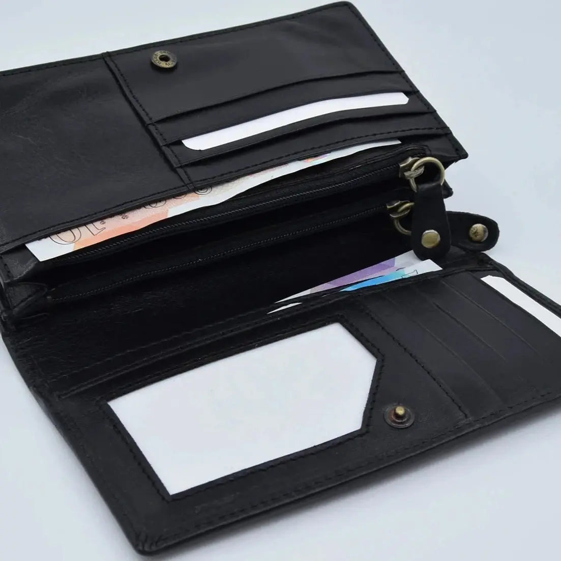 Full Fold Close Purse Tan Leather My Store