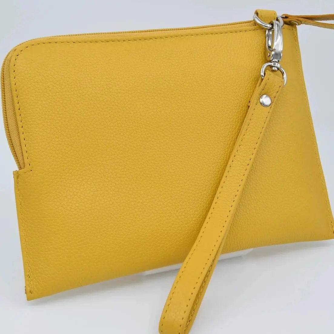 Soft Feel Bag with Hand Strap Pink Leather My Store