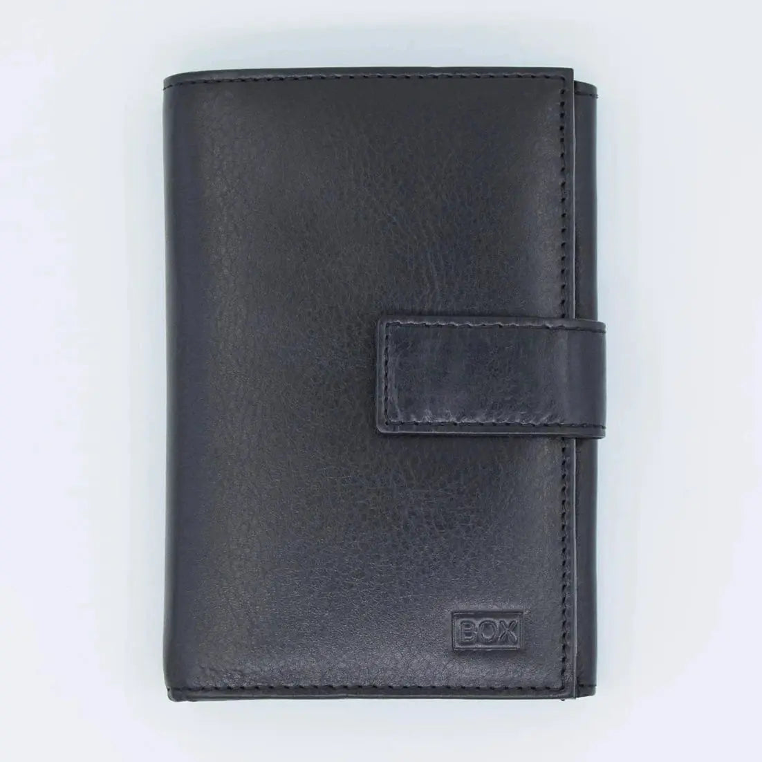 Large Tab Close Wallet Black Leather My Store
