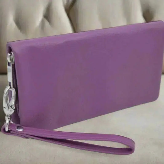 Crossover Purse with Hand Strap Black Leather My Store