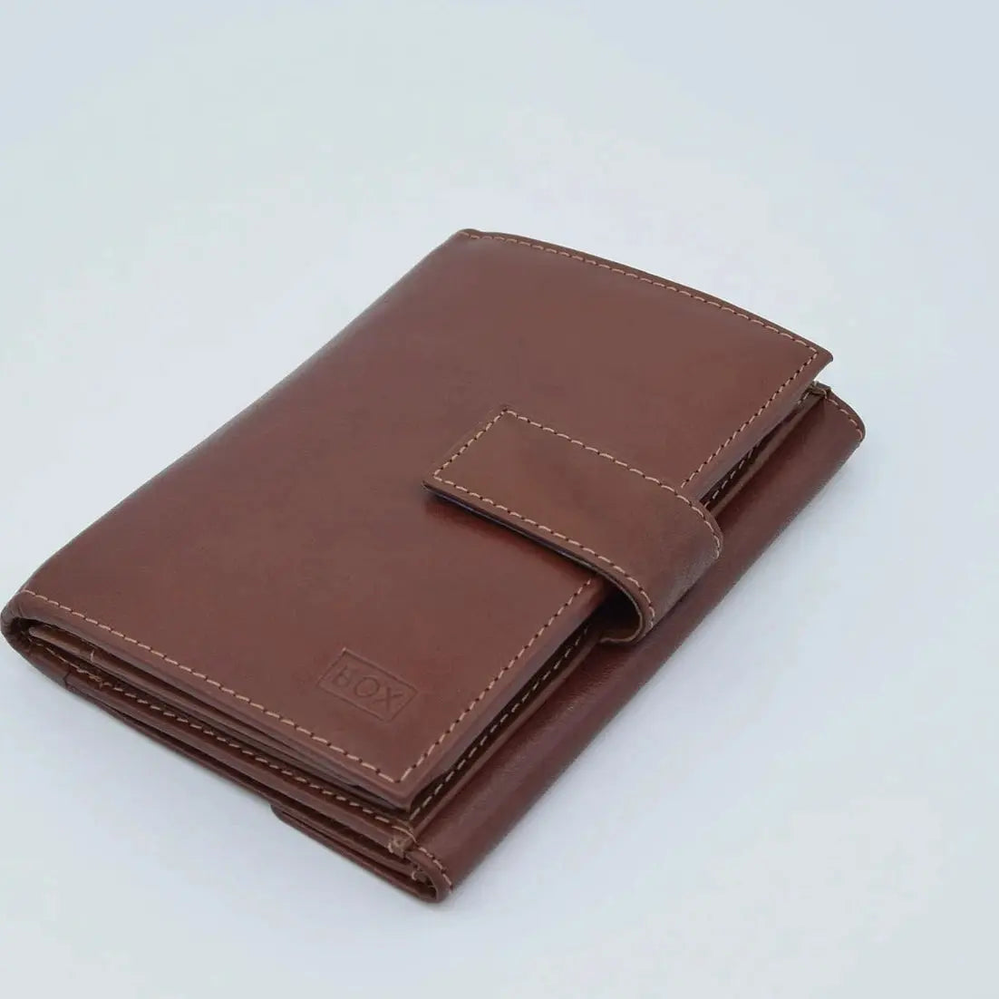 Large Tab Close Wallet Black Leather My Store