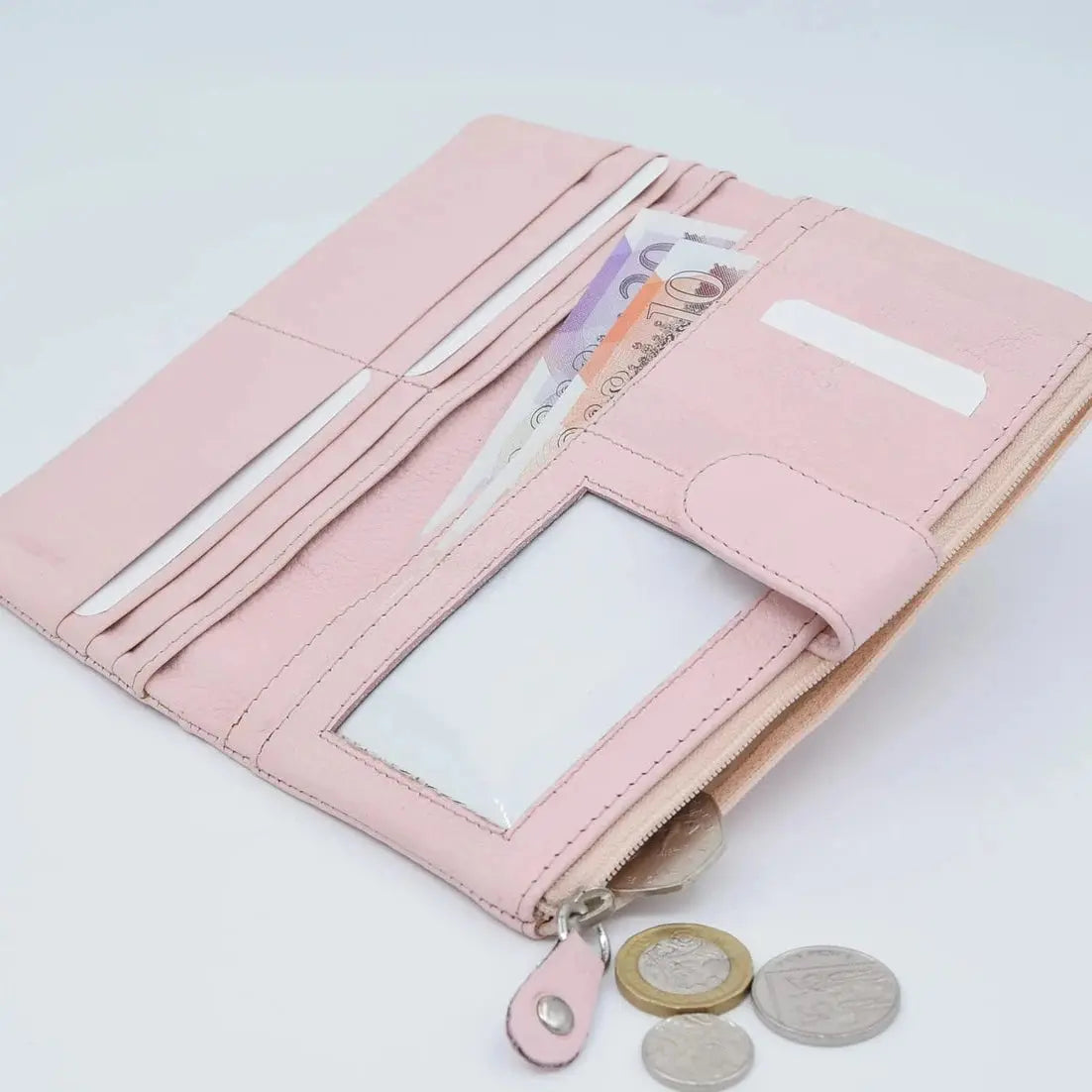 Super Soft Tab Close Purse Pink Leather My Store