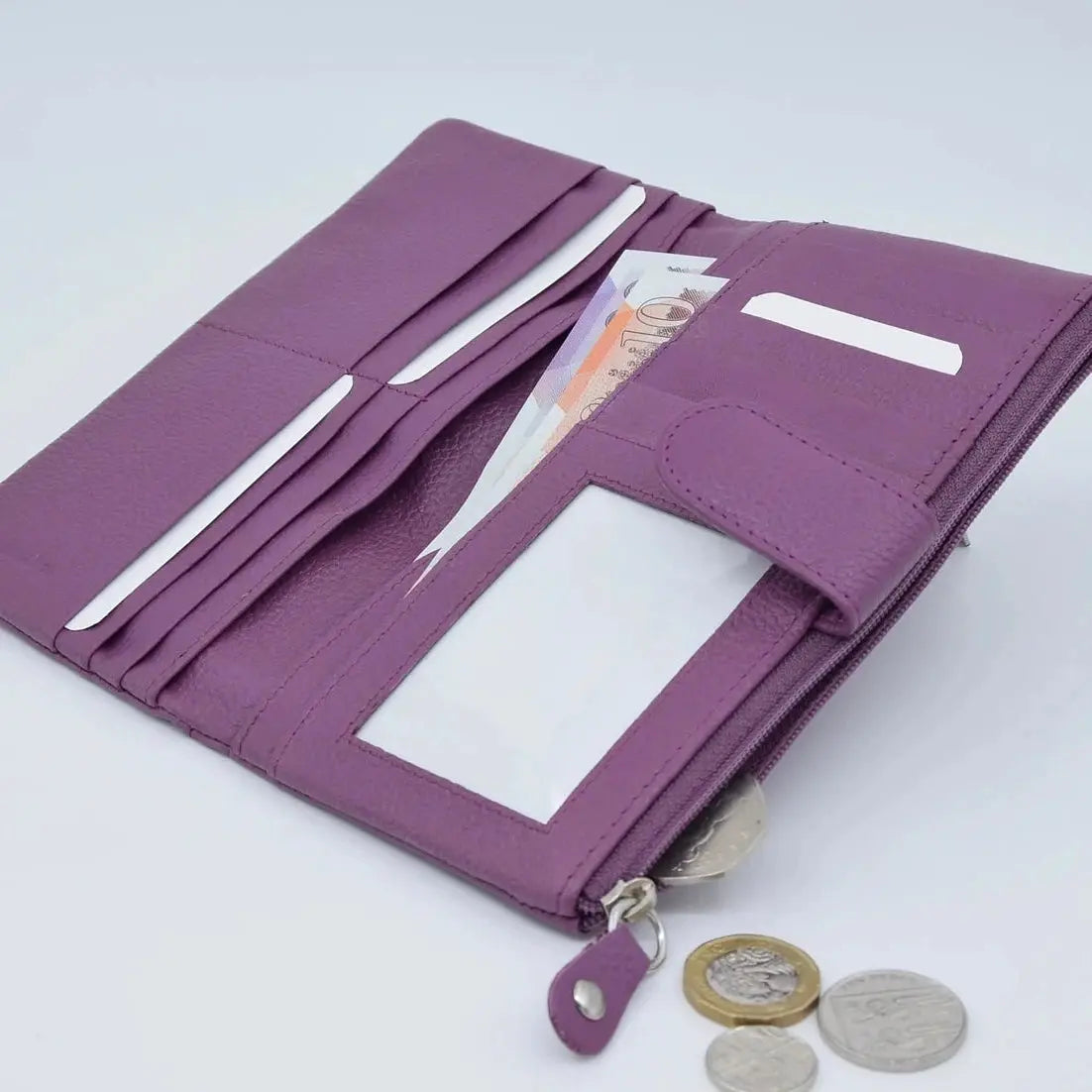 Super Soft Tab Close Purse Pink Leather My Store