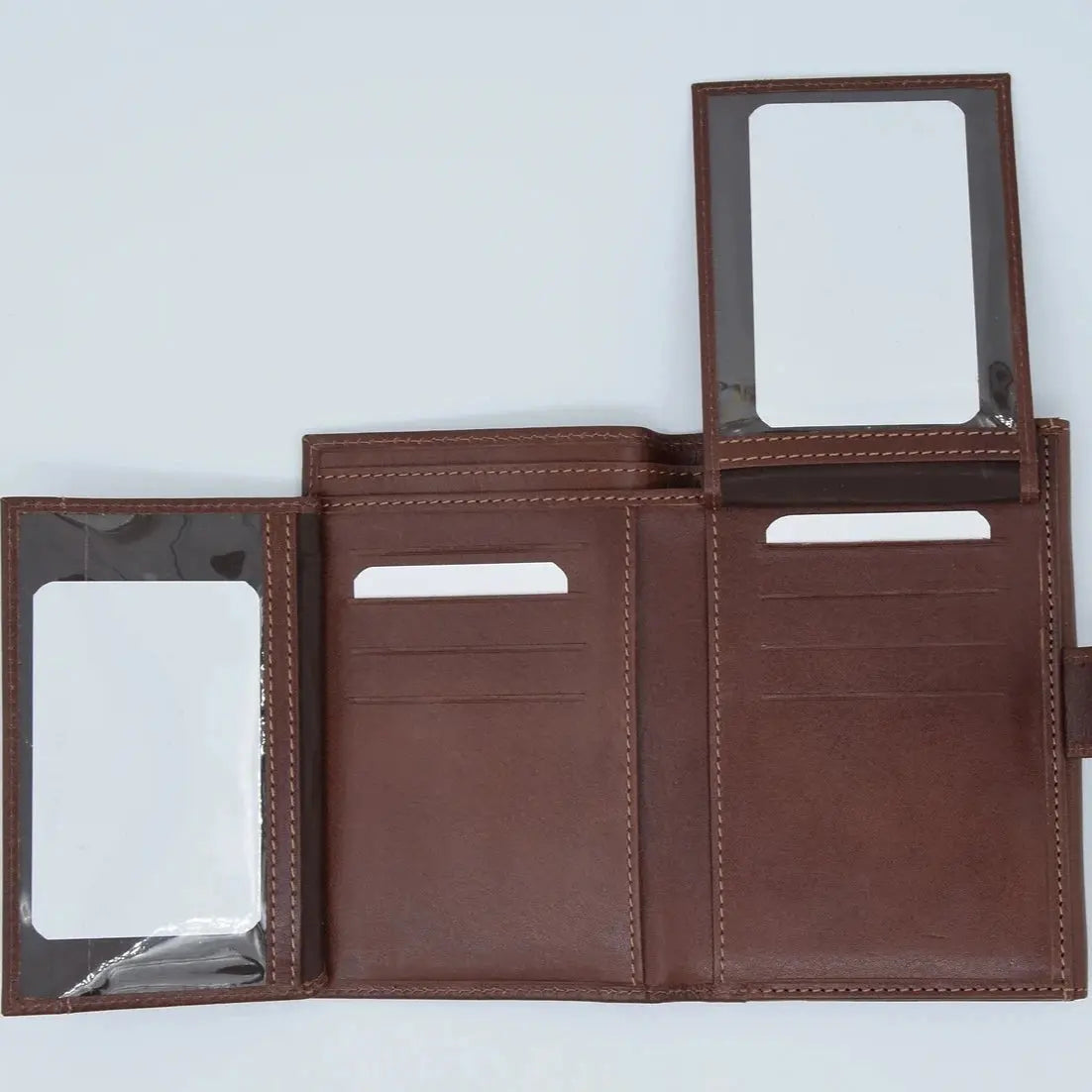 Large Tab Close Wallet Black Leather My Store