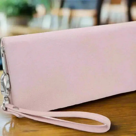Crossover Purse with Hand Strap Black Leather My Store