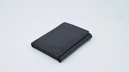 Classic Wallet Tri- Fold Black Leather My Store