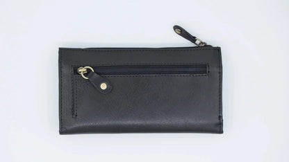 Half Fold Close Purse Black Leather My Store