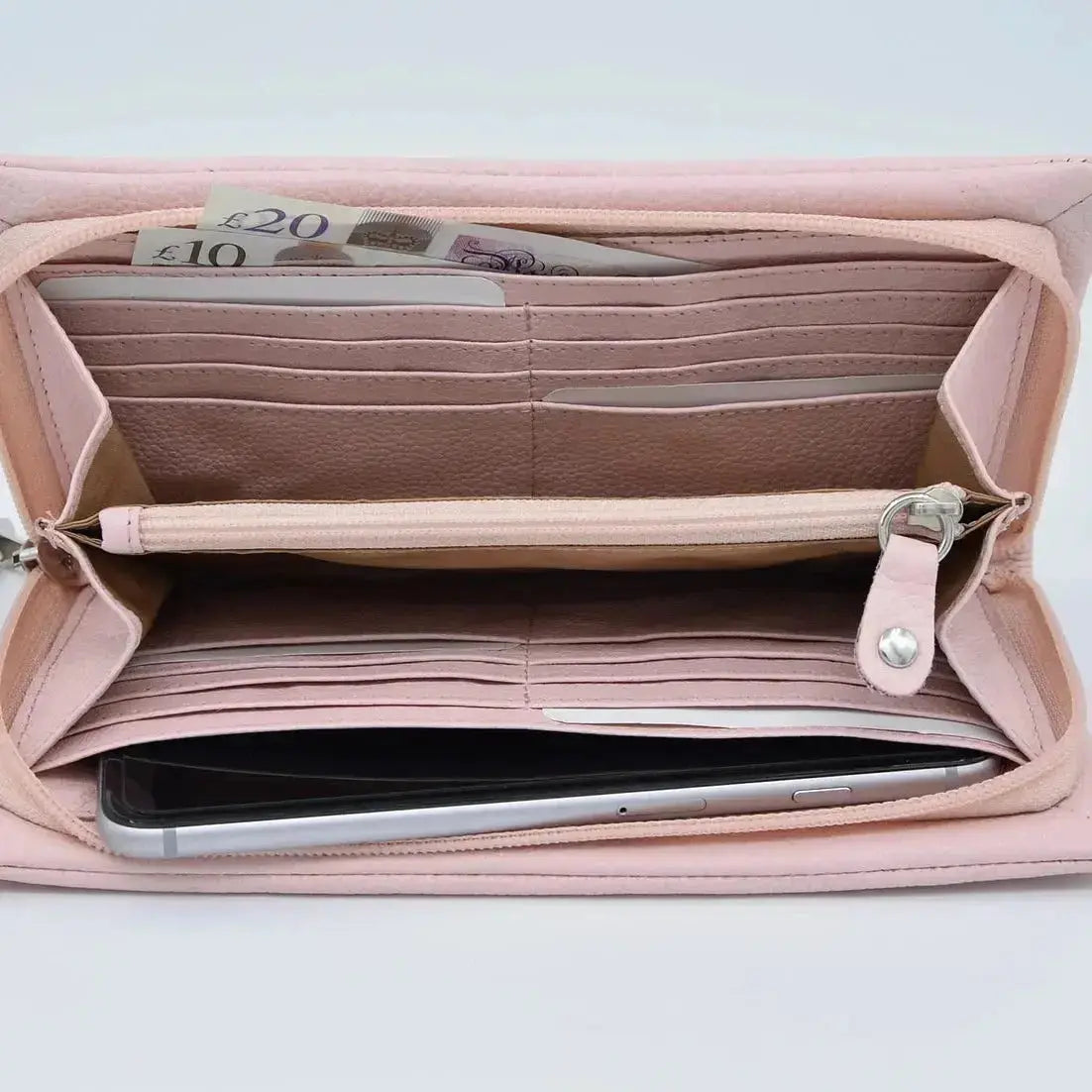 Crossover Purse with Hand Strap Black Leather My Store