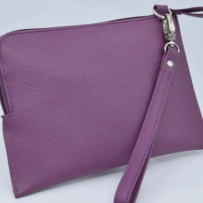 Soft Feel Bag with Hand Strap Pink Leather My Store
