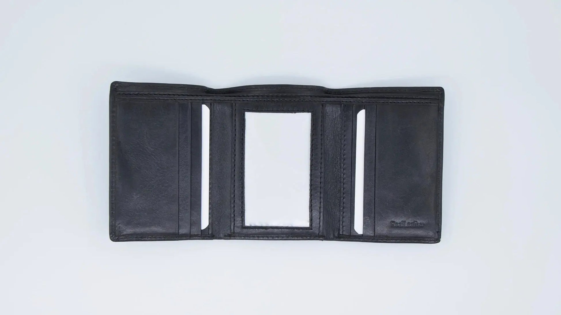 Classic Wallet Tri- Fold Black Leather My Store