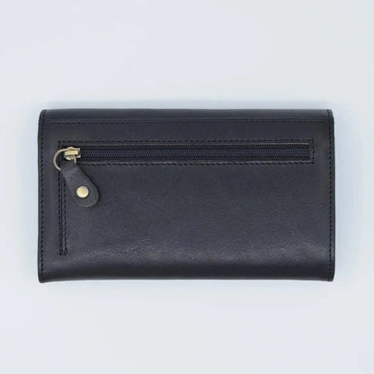 Three Quarter Close Purse Tan Leather My Store
