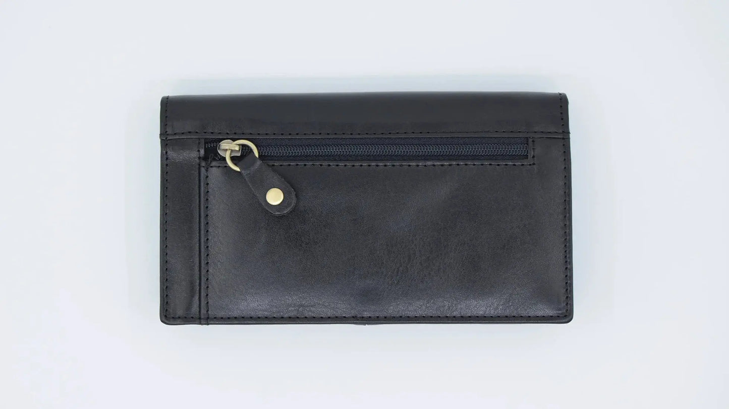 Full Fold Close Purse Tan Leather My Store