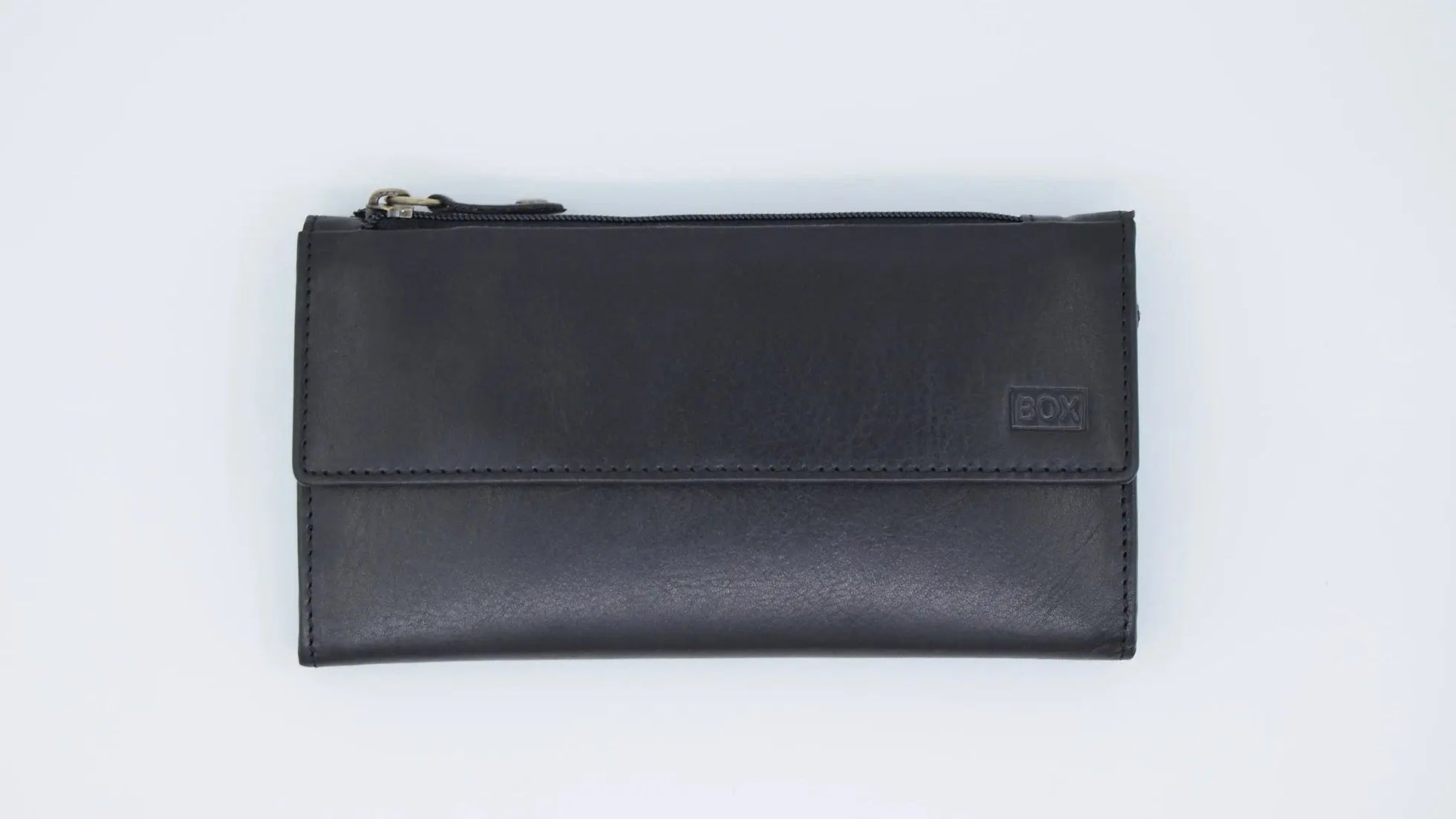 Half Fold Close Purse Black Leather My Store