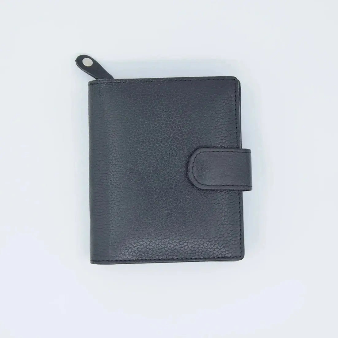 Large Tab Close Purse Wallet Tri-Fold Purple Leather My Store