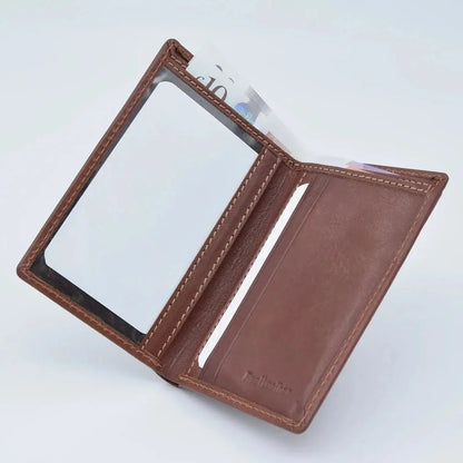 Slim Wallet Bi- Fold Black Leather My Store