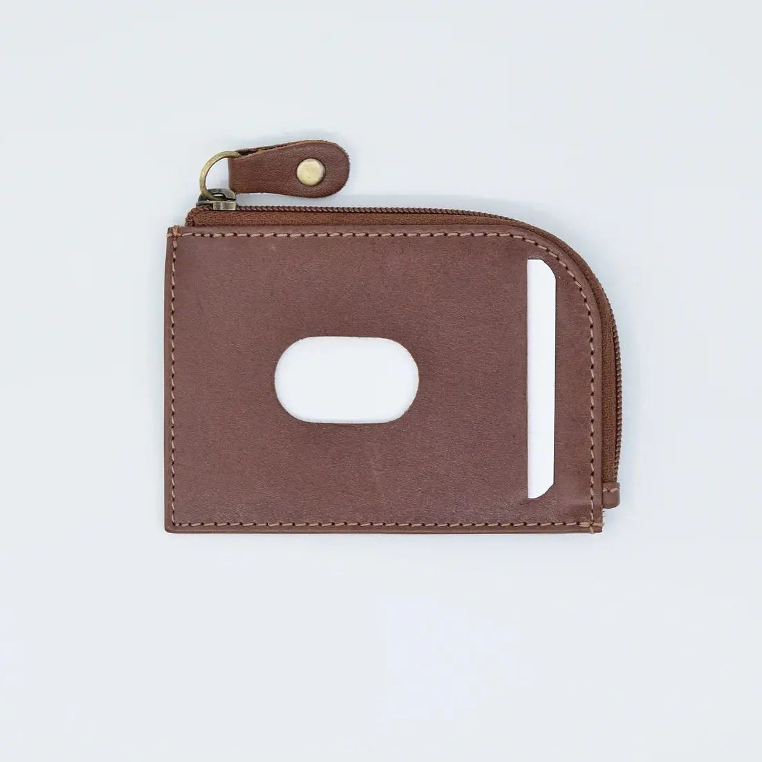 Mini Zip Wallet Black Leather My Store