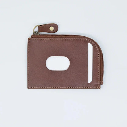 Mini Zip Wallet Black Leather My Store