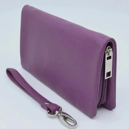 Crossover Purse with Hand Strap Black Leather My Store