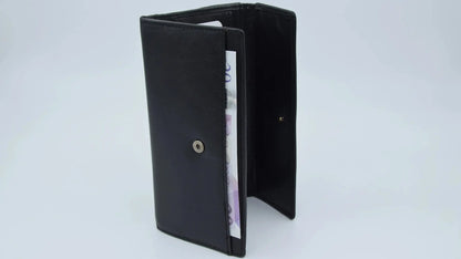 Half Fold Close Purse Black Leather My Store