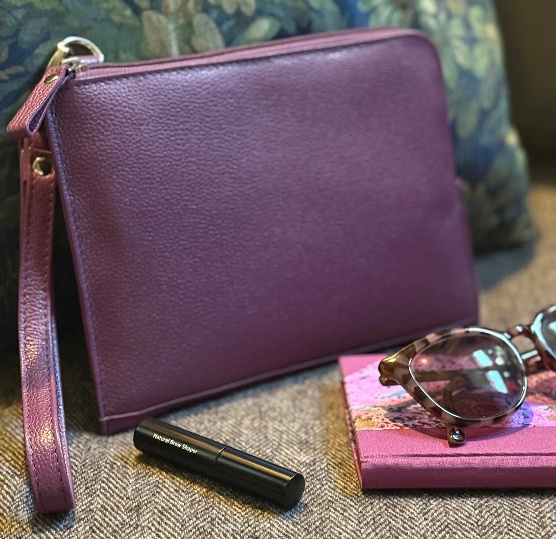 Soft Feel Bag with Hand Strap Pink Leather My Store