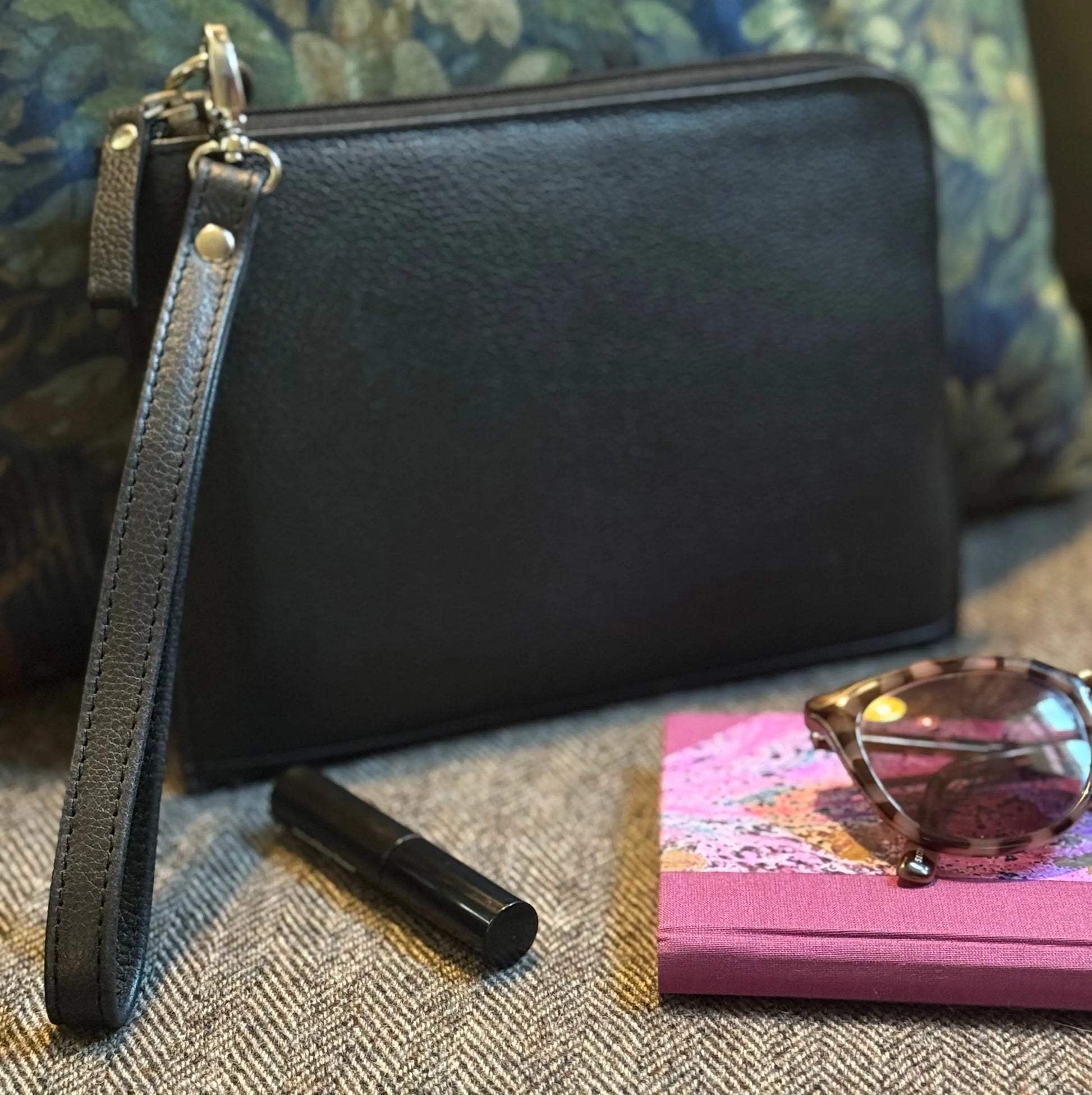 Soft Feel Bag with Hand Strap Pink Leather My Store