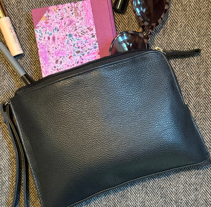 Soft Feel Bag with Hand Strap Mustard Leather My Store