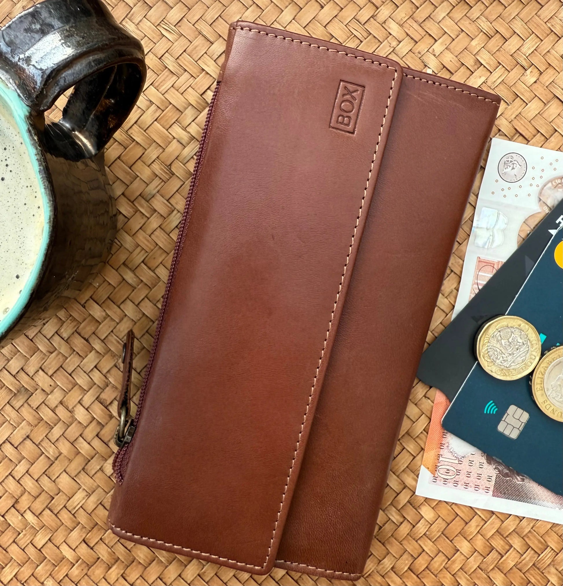 Half Fold Close Purse Black Leather My Store