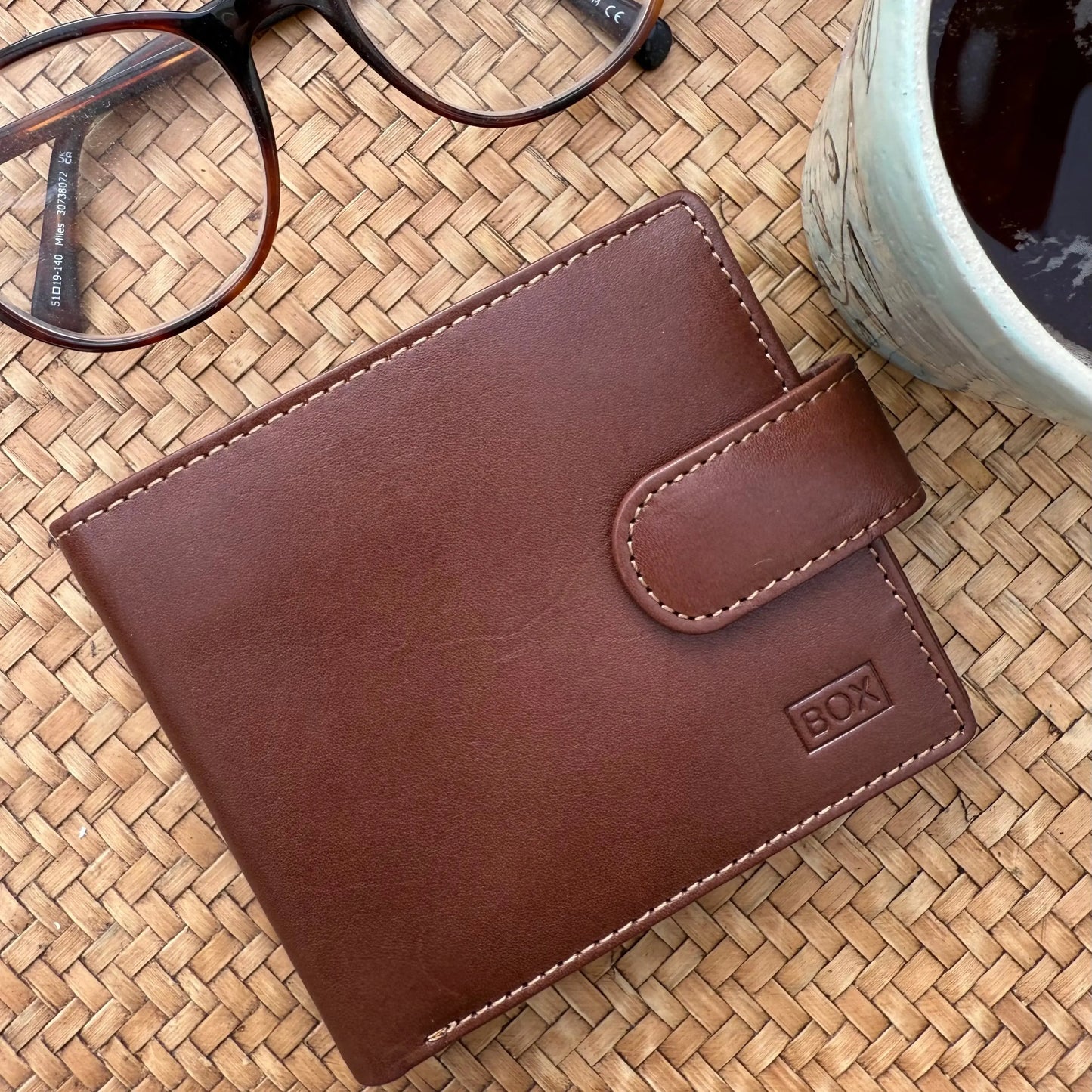 Classic Tab Close Wallet Tan Leather My Store