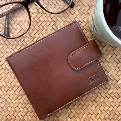 Classic Tab Close Wallet Tan Leather My Store