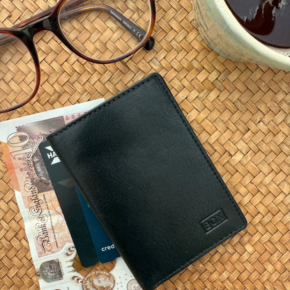Slim Wallet Bi- Fold Black Leather My Store
