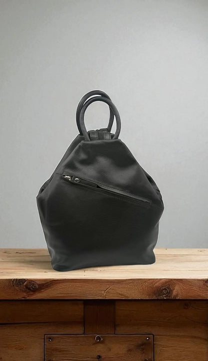 Leather Backpack Bag Black Leather Box Leather
