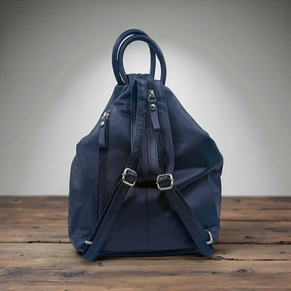 Leather Backpack Bag Navy Leather Box Leather