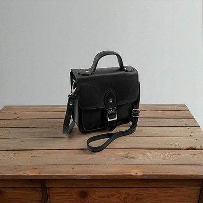 Leather Shoulder Bag Black Box Leather