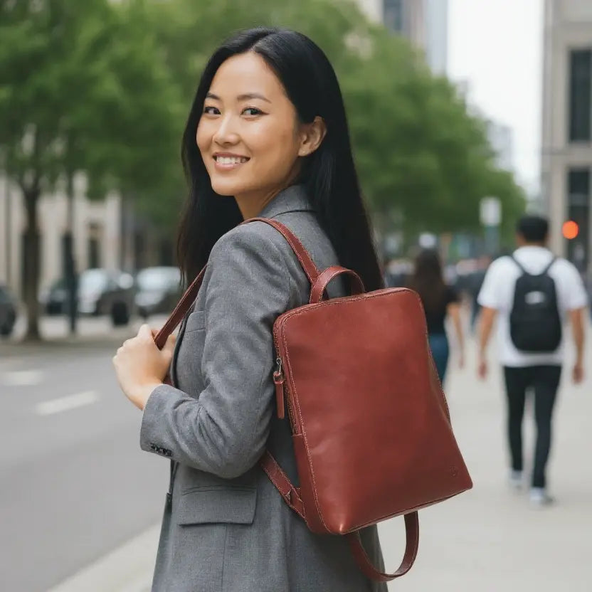 Leather Backpack Bag Black Leather Box Leather