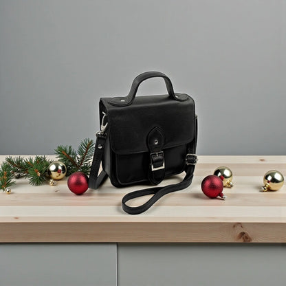 Leather Shoulder Bag Black Box Leather