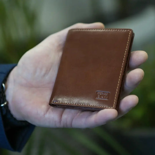 Classic Wallet Tri- Fold Black Leather My Store