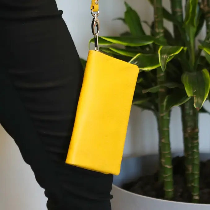 Crossover Purse with Hand Strap Black Leather My Store