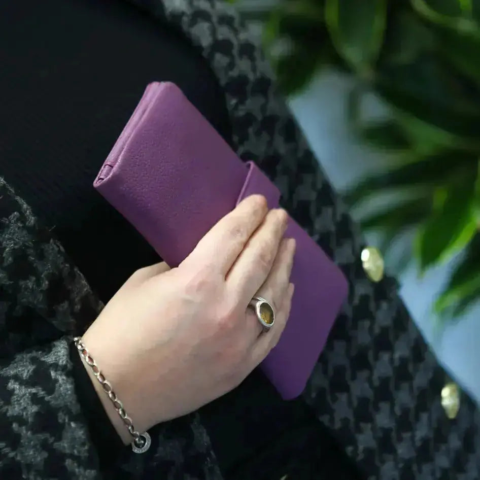 Super Soft Tab Close Purse Black Leather My Store