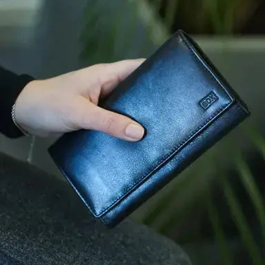 Three Quarter Close Purse Tan Leather My Store