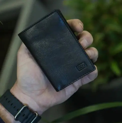 Slim Wallet Bi- Fold Black Leather My Store