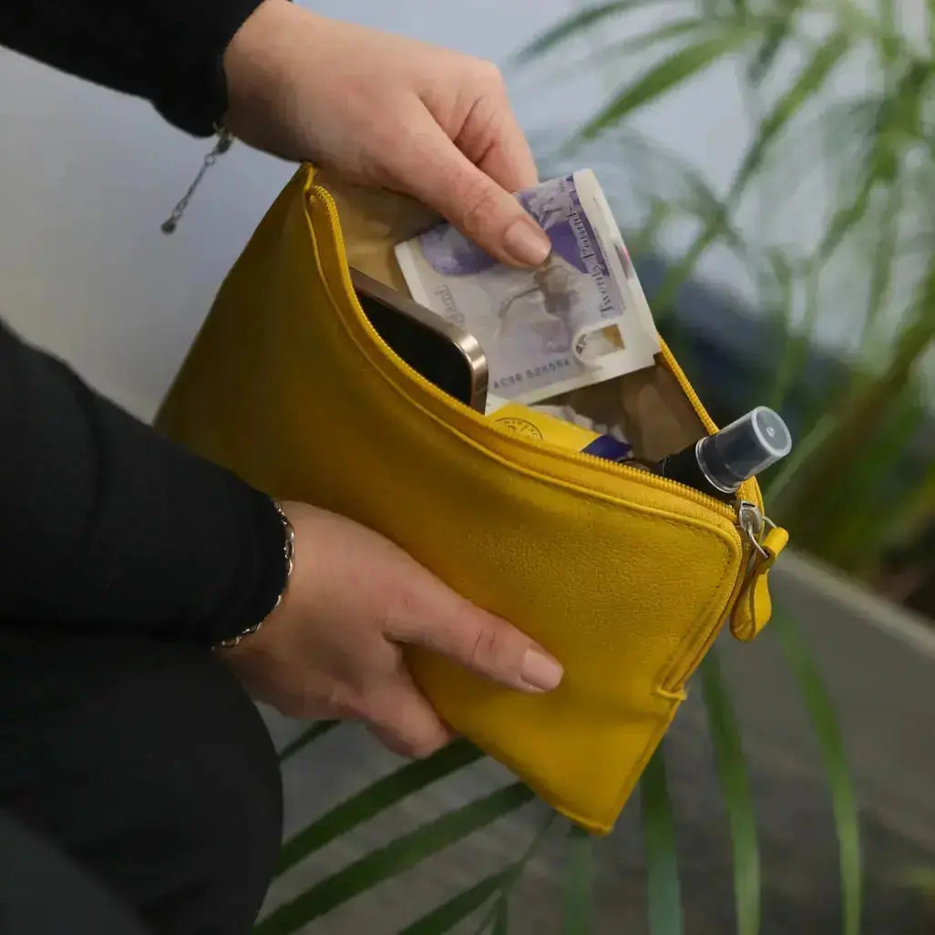 Soft Feel Bag with Hand Strap Black Leather My Store